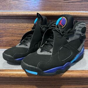 Black and Blue Sneakers with Logo